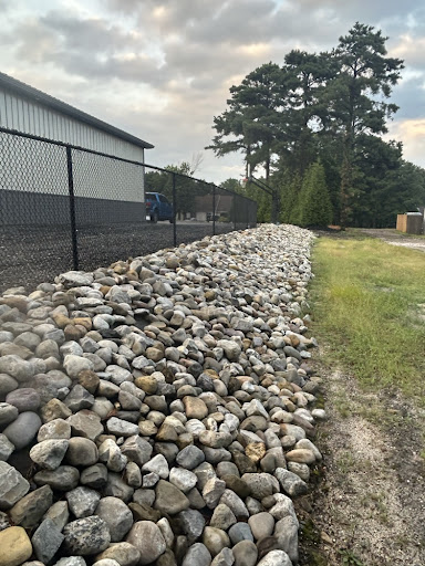 Large Embankment River Rock Installation